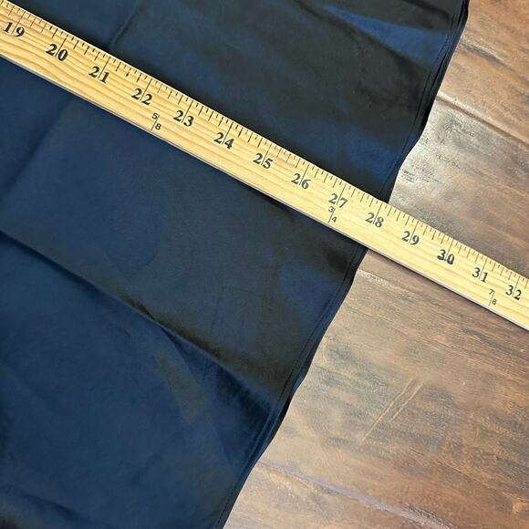 ARITZIA BABATON Slip Skirt Black Satin Midi A-Line Minimalist Flowy - Picture 10 of 10